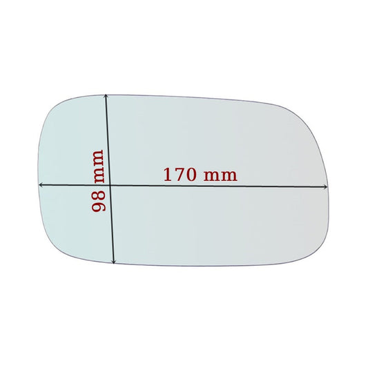 Vitre rétroviseur côté GAUCHE pur Subaru Impreza (GC,GF) depuis 1997-2003 GALLO RETROVISORI