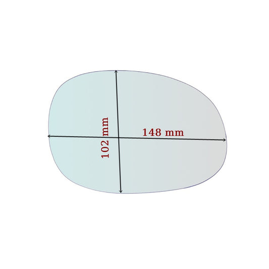 Vitre rétroviseur côté DROIT pur Citroen C3 I (FC) depuis 2002> - MIROIRS-AUTO2004