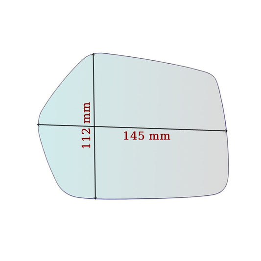Vitre rétroviseur côté DROITE Moto Honda Gold - www.glass-europa.com