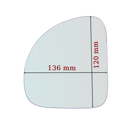 Vitre rétroviseur côté GAUCHE pur Fiat Multipla (186) depuis 1999-2010 GALLO RETROVISORI
