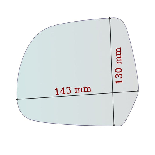 Vitre rétroviseur côté GAUCHE pur Nissan Leaf I (ZE0) depuis 2010> GALLO RETROVISORI
