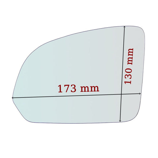 Vitre rétroviseur côté DROIT pur Mercedes Vito III (W447) depuis 2014> GALLO RETROVISORI