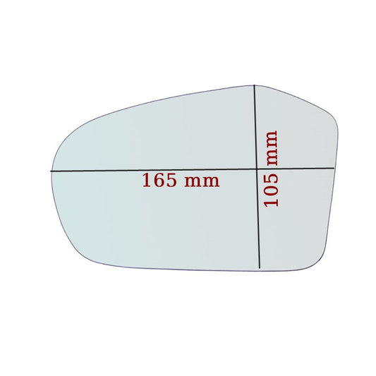 Vitre rétroviseur côté GAUCHE pur Mercedes Classe B (W245) 2005-2008 GALLO RETROVISORI