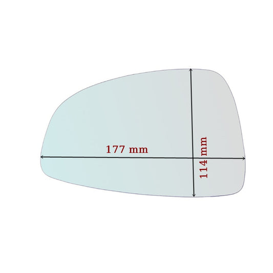 Miroir De Rechange Asphérique GAUCHE Pur Audi TT II (8J) depuis 2006-2015 - MIROIRS-AUTO2004
