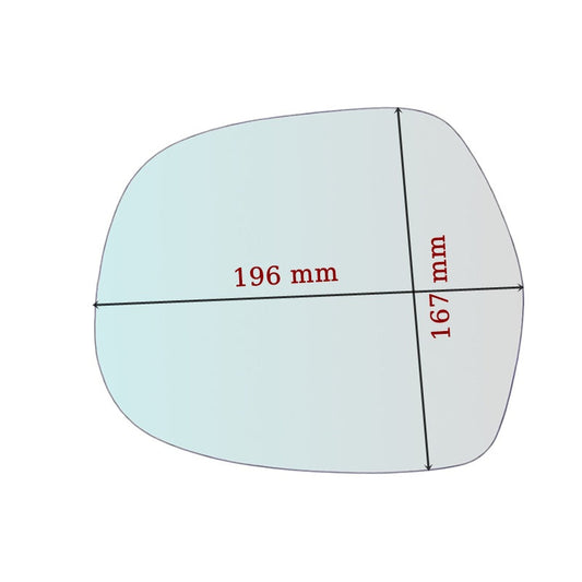 Vitre rétroviseur côté DROIT pur Toyota Land Cruiser 2003-2008 - www.glass-europa.com