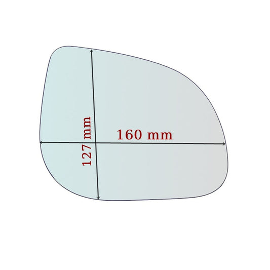 Vitre rétroviseur côté GAUCHE pur Hyundai I20 depuis 2012> GALLO RETROVISORI