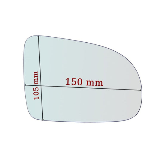 Vitre rétroviseur côté GAUCHE pur Opel Corsa B depuis 1993-1998 GALLO RETROVISORI