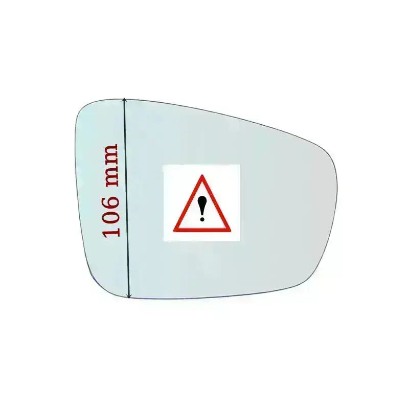 Vitre rétroviseur côté DROIT pur Skoda Rapid (NH3) depuis 2012> - MIROIRS-AUTO2004