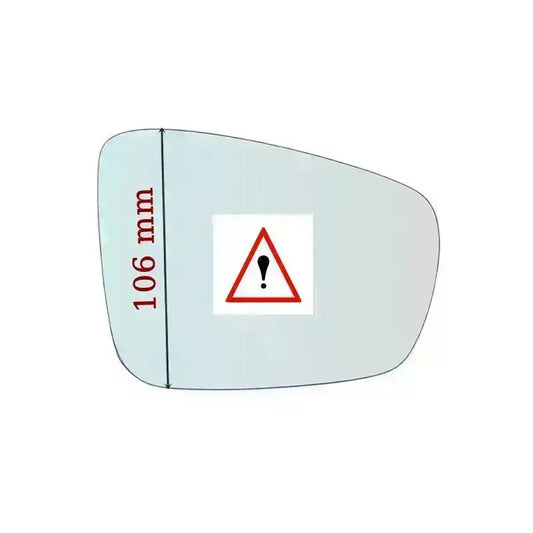 Vitre rétroviseur côté DROIT pur Skoda Rapid (NH3) depuis 2012> - MIROIRS-AUTO2004