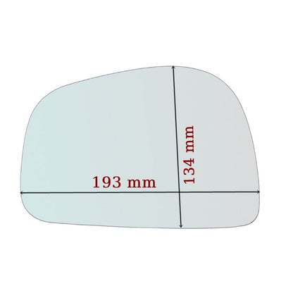 Vitre rétroviseur côté GAUCHE pur Tata Safari (42_FD) depuis 1998> GALLO RETROVISORI