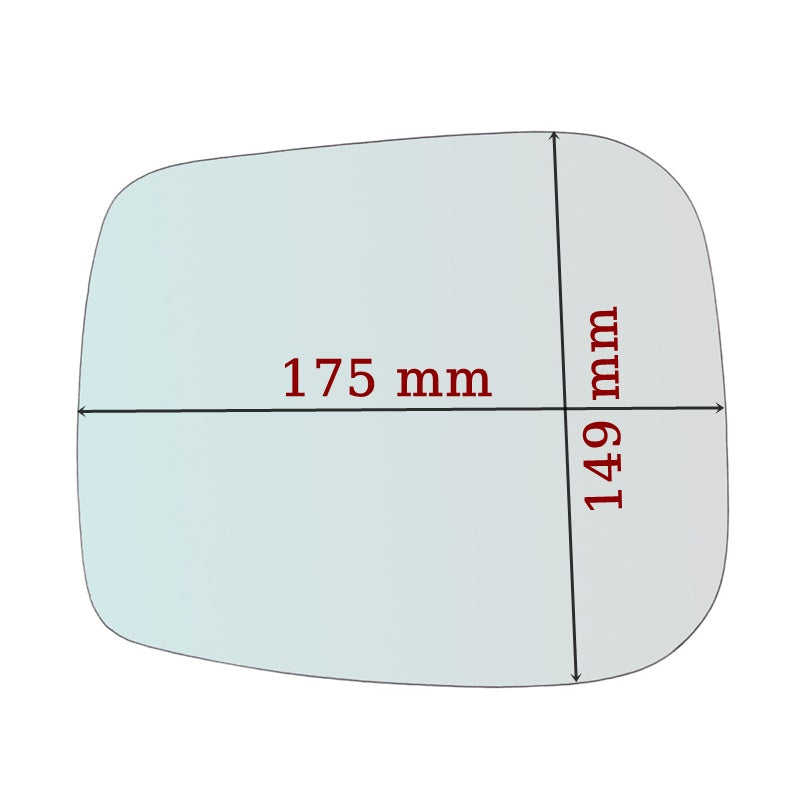 Vitre rétroviseur côté GAUCHE pur Tata Xenon depuis 2006> GALLO RETROVISORI