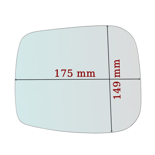 Vitre rétroviseur côté GAUCHE pur Tata Xenon depuis 2006> GALLO RETROVISORI