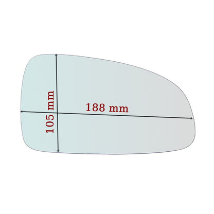 Vitre rétroviseur côté GAUCHE pur Chevrolet Aveo (T250, T255) depuis 2005-2007 GALLO RETROVISORI