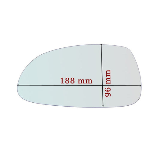 Vitre rétroviseur côté GAUCHE pur Daewoo Nubira depuis 2005-2009 GALLO RETROVISORI