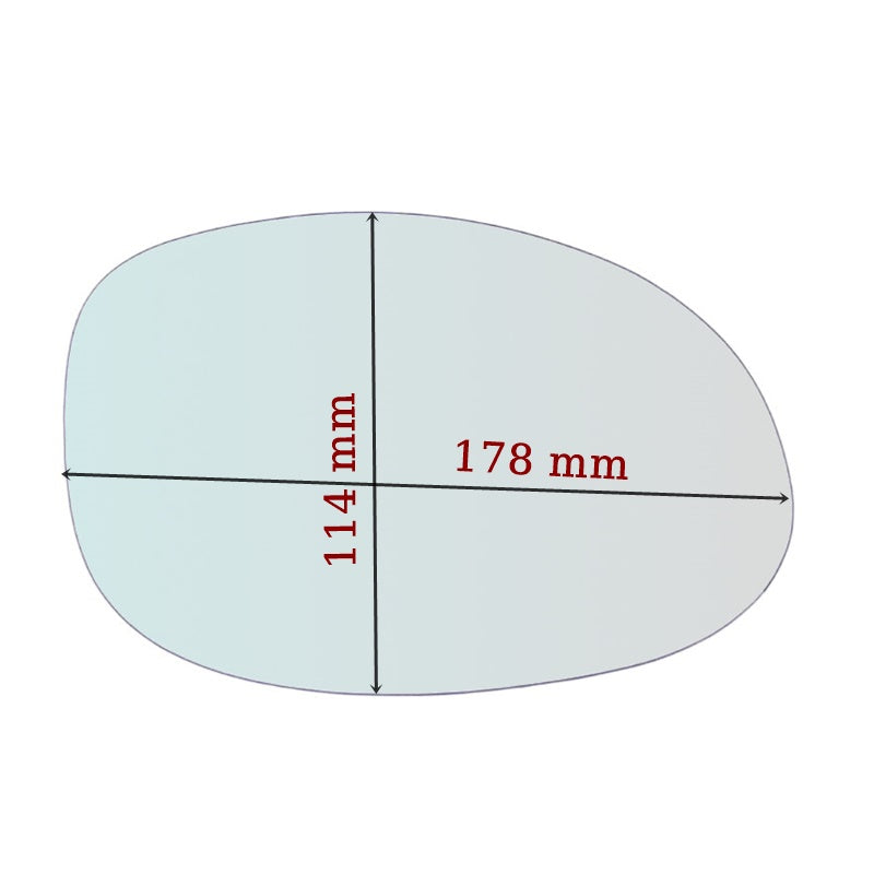 Vitre rétroviseur côté GAUCHE pur Chrysler PT-Cruiser depuis 2000-2010 GALLO RETROVISORI