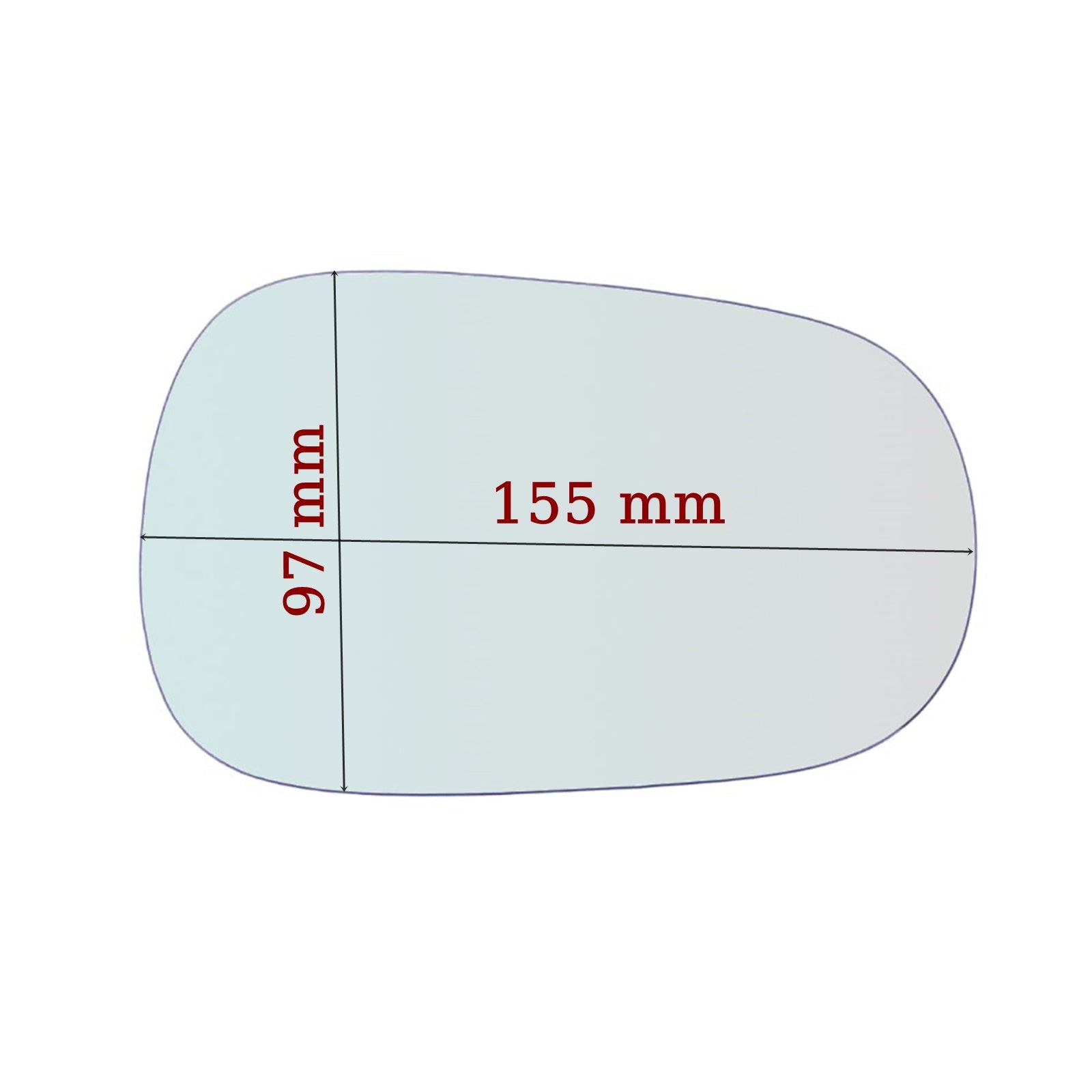 Vitre rétroviseur côté GAUCHE pur Renault Megane I depuis 1996-2001 GALLO RETROVISORI