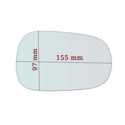 Vitre rétroviseur côté GAUCHE pur Renault Megane I depuis 1996-2001 GALLO RETROVISORI