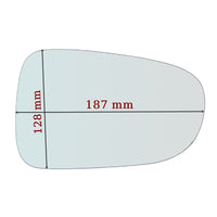 Vitre rétroviseur côté GAUCHE pur Volkswagen Sharan Idepuis 1995-1998 GALLO RETROVISORI