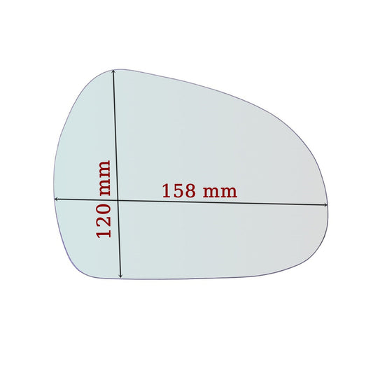 Vitre rétroviseur côté GAUCHE pur Peugeot 207 depuis 2006> GALLO RETROVISORI