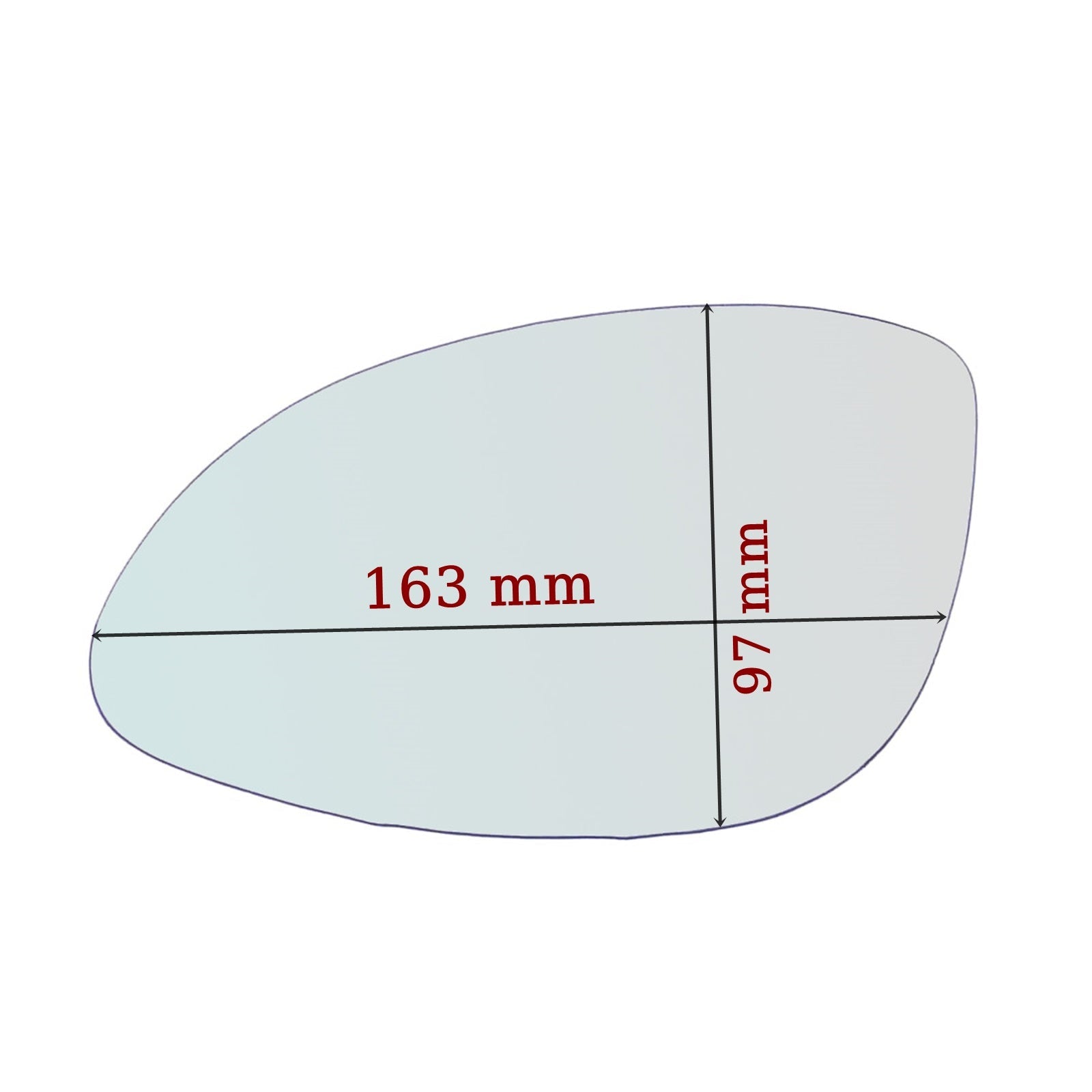 Vitre rétroviseur côté GAUCHE pur Opel Vectra B (J96) depuis 1995-2004 GALLO RETROVISORI