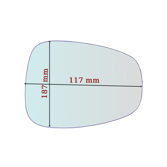 Vitre rétroviseur côté DROITE Moto Triumph Thruxton Boneville - www.glass-europa.com