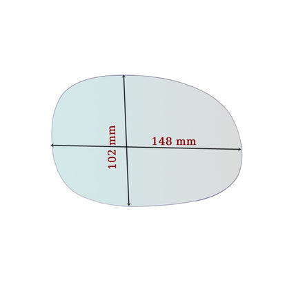 Vitre rétroviseur côté DROIT pur Citroen C3 I (FC) depuis 2002> - MIROIRS-AUTO2004