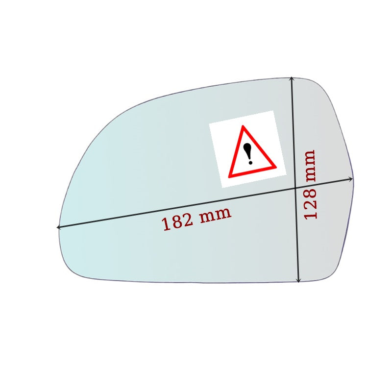 Vitre rétroviseur côté DROITE pur Audi A4 IV (8K) 2007-2009 - www.glass-europa.com