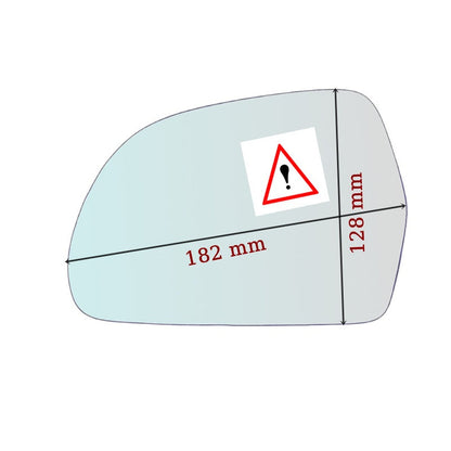 Vitre rétroviseur côté DROITE pur Audi A4 IV (8K) 2007-2009 - www.glass-europa.com