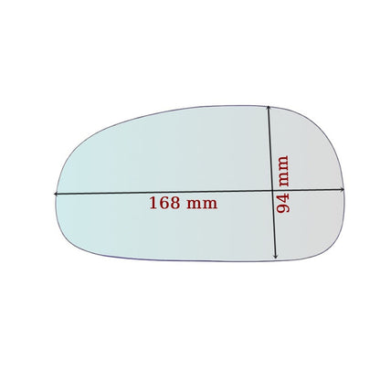 Vitre rétroviseur côté DROITE pur Leon II (1P1) 2005-2009 - www.glass-europa.com