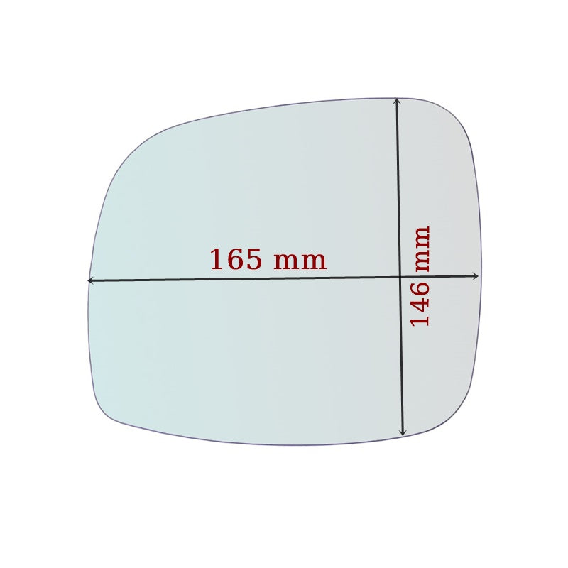 Vitre rétroviseur côté GAUCHE pur Chrysler Grand Voyager (RT) depuis 2007> GALLO RETROVISORI