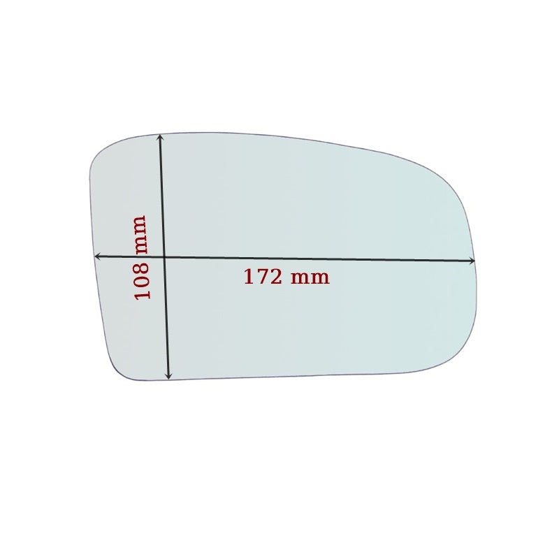 Vitre rétroviseur côté GAUCHE pur Mercedes Classe E (W210) 1995-2003 GALLO RETROVISORI