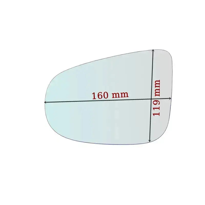 Vitre rétroviseur côté DROIT pur Volkswagen Golf VI depuis 2008-2013 - MIROIRS-AUTO2004