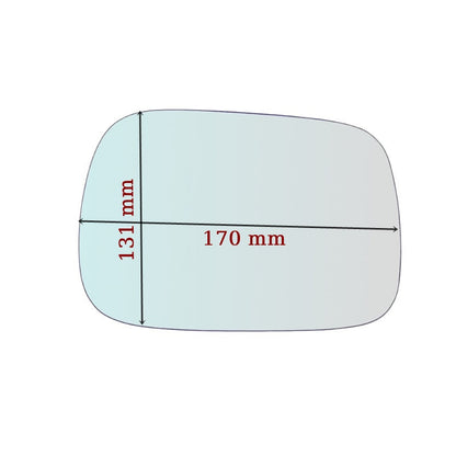 Vitre rétroviseur côté DROIT pur Volvo XC70 2000-2004 - www.glass-europa.com