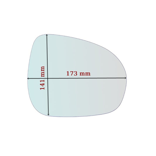Miroir De Rechange côté DROIT pur Fiat 500X (334) depuis 2014> - MIROIRS-AUTO2004
