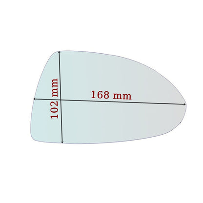 Vitre rétroviseur côté GAUCHE pur Opel Corsa E (X15) depuis 2014> GALLO RETROVISORI