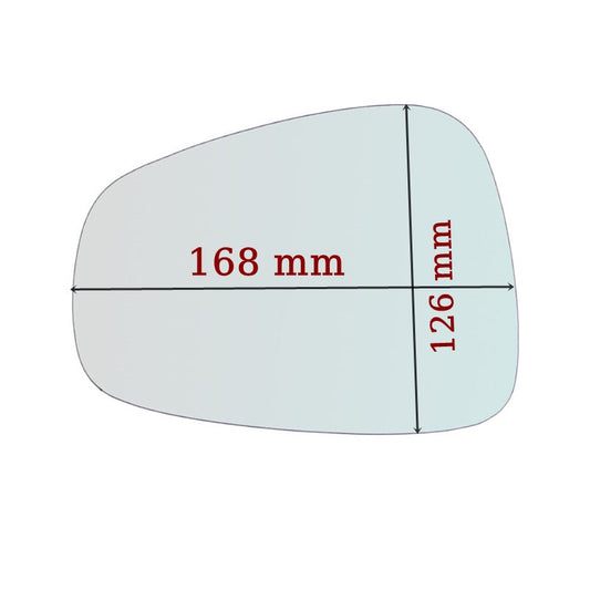 Vitre rétroviseur côté GAUCHE pur Alfa Romeo Giulietta (940) depuis 2010> GALLO RETROVISORI