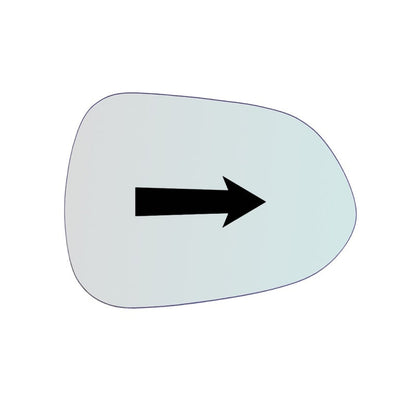 Vitre rétroviseur côté DROIT Honda Jazz II (GD) depuis 2001-2004 GALLO RETROVISORI