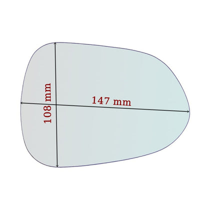 Vitre rétroviseur côté GAUCHE Honda Jazz II (GD) depuis 2001-2004 GALLO RETROVISORI