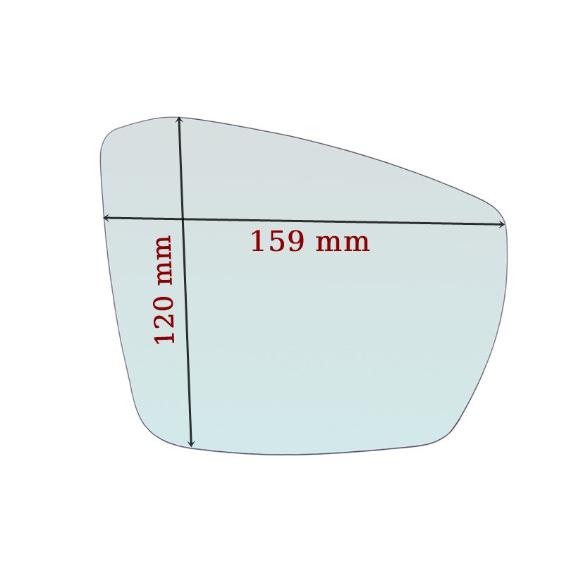 Vitre rétroviseur côté DRPOT pur Skoda Octavia III depuis 2012-2020 GALLO RETROVISORI