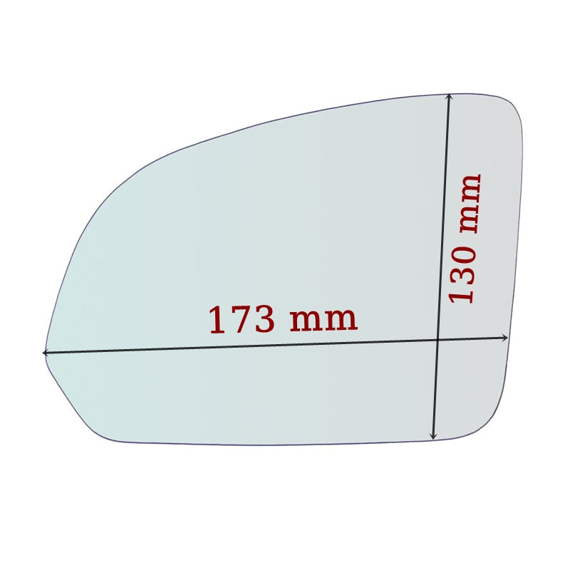 Vitre rétroviseur côté DROIT pur Mercedes Vito III (W447) depuis 2014> GALLO RETROVISORI