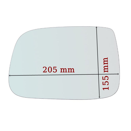 Vitre rétroviseur côté GAUCHE pur Isuzu Rodeo (AR) depuis 2002-2008 GALLO RETROVISORI