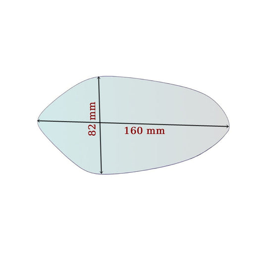 Vitre rétroviseur côté DROIT pur Augusta Brutale depuis 2014> GLASS-EUROPA