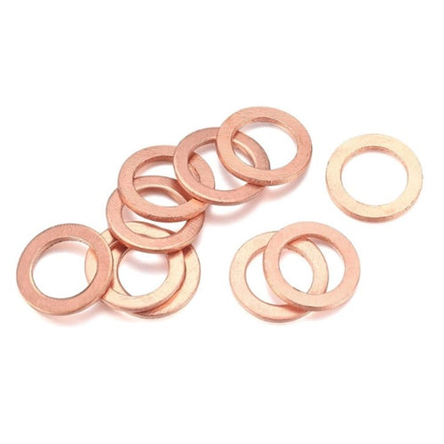 10 Rondelles En Cuivre Classification Métrique Joint En Cuivre 8 X 14 X 1 MM
