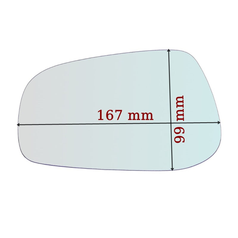 Vitre rétroviseur côté GAUCHE pur Volvo S80 I (184) depuis 2003-2008 GALLO RETROVISORI