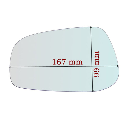 Vitre rétroviseur côté GAUCHE pur Volvo S80 I (184) depuis 2003-2008 GALLO RETROVISORI
