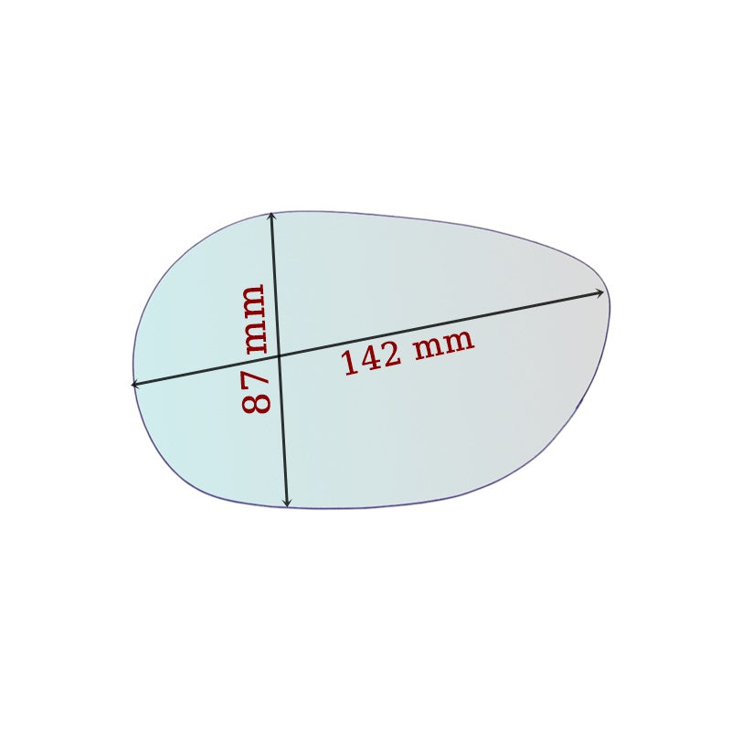Vitre rétroviseur côté GAUCHE pur Kymco Xciting 500 - www.glass-europa.com
