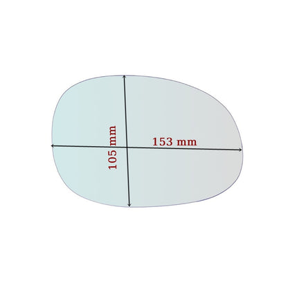 Miroir De Rechange côté DROIT pur Peugeot 206 depuis 1998-2003 - MIROIRS-AUTO2004