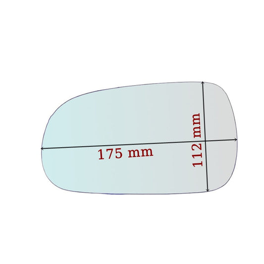 Vitre rétroviseur côté GAUCHE pur Honda Prelude V 1996-2001 - www.glass-europa.com