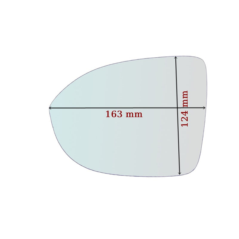 Vitre Miroir Asphérique DROIT Pur Volkswagen T-Cross II depuis 2022> - MIROIRS-AUTO2004