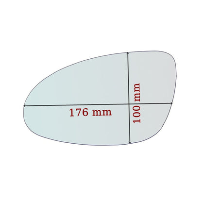 Vitre rétroviseur côté GAUCHE pur Mercedes Classe S depuis 2005> GALLO RETROVISORI